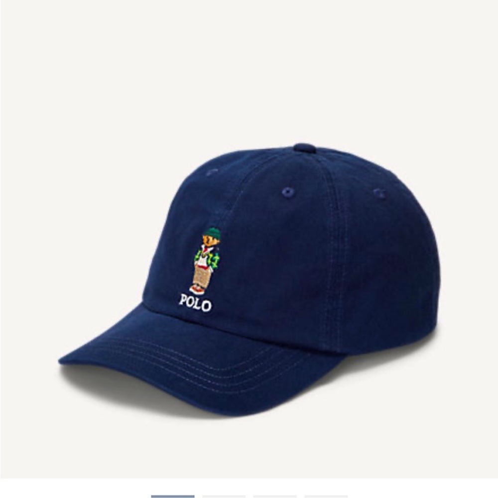 NWT Ralph Lauren Refined Navy Polo Bear Baseball Hat